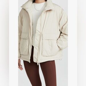 Women's Cream Puffer Jacket